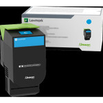 Lexmark 70C0HCG High-Yield Toner, 3,000 Page-Yield, Cyan View Product Image