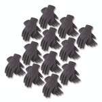PIP Polyester/Cotton Jersey Gloves, Men's, Brown, 12 Pairs View Product Image