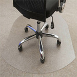 Floortex Polycarbonate Contoured Chair Mat for Carpets up to 1/2" - 39 x 49" - Office, Home, Carpeted Floor, Floor, Carpet - 49" Length x 39" Width x 0.085" Depth x 0.085" Thickness - Contoured - Polycarbonate Product Image 