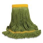 O'Dell 1400 Series Mop Head, Cotton/Rayon/Synthetic Blend, Medium, 5" Headband, Green View Product Image