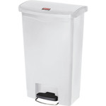 Slim Jim Resin Step-On Container, Front Step Style, 13 Gal, White (RCP1883557) View Product Image