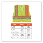 ergodyne GloWear 8245PSV Class 2 Public Safety Vest, Polyester, 6X-Large/7X-Large, Lime View Product Image