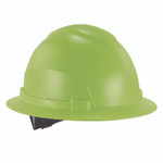 ergodyne Skullerz 8969 Class E Lightweight Full Brim Hard Hat, 6-Point Rachet Suspension, Lime View Product Image