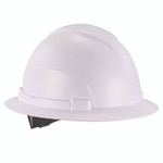 ergodyne Skullerz 8969 Class E Lightweight Full Brim Hard Hat, 6-Point Rachet Suspension, White View Product Image