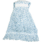 Genuine Joe Medium Striped Finish Mop Looped, 21oz., 12/CT, Blue/White (GJOMBW1BCT) View Product Image