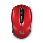Adesso iMouse S50 Wireless Mini Mouse, 2.4 GHz Frequency/33 ft Wireless Range, Left/Right Hand Use, Red View Product Image
