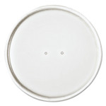 SOLO Paper Lids for Food Containers, For 16 oz Containers, Vented, 3.9" Diameter x 0.9" h, White, 25/Bag, 20 Bags/Carton View Product Image