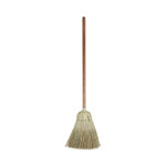 Boardwalk Corn/Fiber Brooms, Corn/Synthetic Fiber Bristles, 60" Overall Length, Gray/Natural, 6/Carton Product Image
