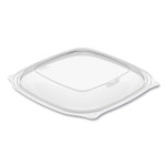 Dart PresentaBowls Pro Clear Square Bowl Lids, Large Vented Square, 8.5 x 8.5 x 1, Clear, Plastic, 63/Bag, 4 Bags/Carton View Product Image