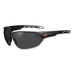 ergodyne Skullerz Vali Frameless Safety Glasses, Matte Black Nylon Impact Frame, Smoke Polycarbonate Lens View Product Image