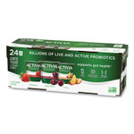 Activia Probiotic Lowfat Yogurt, 4 oz Cups, Black Cherry/Peach/Strawberry, 24/Pack View Product Image
