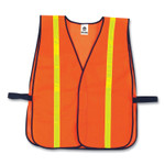 ergodyne 8040HL Non-Certified Hi-Gloss Vest, Polyester, One Size Fits Most, Orange View Product Image