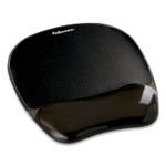 Fellowes Gel Crystals Mouse Pad with Wrist Rest, 7.87 x 9.18, Black View Product Image