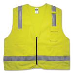 ergodyne GloWear 8262FRZ Class 2 FR Surveyor Zip Vest, Tencel/Modacrylic/Para-aramid/Kevlar, 2X-Large/3X-Large, Lime View Product Image