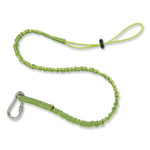 ergodyne Squids 3101 Lanyard with Stainless Steel Carabiner + Cinch-Loop, 15 lb Max Working Capacity, 42" to 54" Long, Lime View Product Image