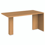 HON 10700 Series Peninsula with End Panel, Wood Support Column, 60w x 30d x 29.5h, Harvest View Product Image