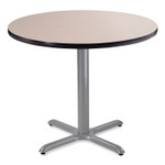 NPS Cafe Table, 36" Diameter x 30h, Round Top/X-Base, Gray Nebula Top, Gray Base View Product Image