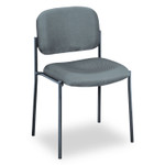 HON VL606 Stacking Guest Chair without Arms, Fabric Upholstery, 21.25" x 21" x 32.75", Charcoal Seat, Charcoal Back, Black Base View Product Image