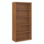 Bush Series C Collection Bookcase, Five-Shelf, 35.63w x 15.38d x 72.78h, Natural Cherry View Product Image