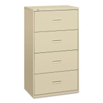 HON 400 Series Lateral File, 4 Legal/Letter-Size File Drawers, Putty, 30" x 18" x 52.5" View Product Image