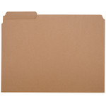 AbilityOne 7530002815939 SKILCRAFT Medium File Folder, 1/3-Cut Tabs: Assorted, Letter Size, 0.75" Expansion, Brown, 100/Box (NSN2815939) View Product Image