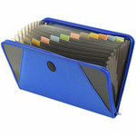 C-Line Letter Expanding File - 8 1/2" x 11" - 300 Sheets Capacity - 13 Pocket(s) - Blue - Zipper Closure Product Image 