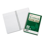 AbilityOne 7530016002013 SKILCRAFT Recycled Notebook, 1-Subject, Medium/College Rule, Green Cover, (80) 7.5 x 5 Sheets, 6/Pack Product Image 