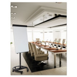MasterVision 360 Multi-Use Mobile Magnetic Dry Erase Easel, 27" x 41", White Surface, Black Steel Frame View Product Image