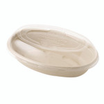 World Centric PLA Lids for Fiber Burrito Bowls, 8" Diameter, Clear, Plastic, 400/Carton View Product Image