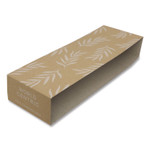 World Centric Fiber Container Sleeves, World Centric Leaf Design, 7.5 x 10 x 3.25, Natural, Paper, 800/Carton View Product Image