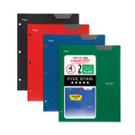 Five Star Two-Pocket Stay-Put Plastic Folder, 11 x 8.5, Assorted, 4/Pack View Product Image
