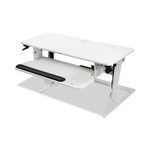 3M Precision Standing Desk, 35.4" x 23.2" x 6.2" to 20", White View Product Image