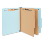 Universal Six-Section Classification Folders, Heavy-Duty Pressboard Cover, 2 Dividers, 6 Fasteners, Letter Size, Light Blue, 20/Box View Product Image
