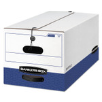 Bankers Box LIBERTY Heavy-Duty Strength Storage Boxes, Letter Files, 12.25" x 24.13" x 10.75", White/Blue, 12/Carton (FEL00011) View Product Image