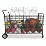 Champion Sports Double-Sided Lockable Ball Locker, Metal, 176 lb Capacity, 24 x 59 x 37, Black View Product Image