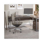 deflecto SuperMat Frequent Use Chair Mat, Medium Pile Carpet, 60 x 66, L-Shape, Clear (DEFCM14002K) View Product Image