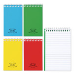 National Paper Blanc Xtreme White Wirebound Memo Pads, Narrow Rule, Randomly Assorted Cover Colors, 60 White 3 x 5 Sheets View Product Image