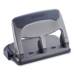 Bostitch 40-Sheet EZ Squeeze Antimicrobial Protected Heavy-Duty Three-Hole Punch, 9/32" Holes, Gray View Product Image