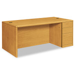 HON 10700 Series Single Pedestal Desk with Full-Height Pedestal on Right, 72" x 36" x 29.5", Harvest (HON10787RCC) View Product Image