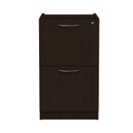 Alera Valencia Series Full Pedestal File, Left or Right, 2 Legal/Letter-Size File Drawers, Espresso, 15.63" x 20.5" x 28.5" (ALEVA542822ES) View Product Image