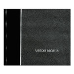 National Hardcover Visitor Register Book, Black Cover, 9.78 x 8.5 Sheets, 128 Sheets/Book View Product Image