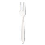 SOLO Impress Heavyweight Full-Length Polystyrene Cutlery, Fork, White, 1,000/Carton (SCCHSWF0007) View Product Image