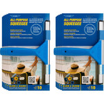 Ettore All-purpose Squeegee - Rubber Blade - Plastic Handle - 1.5" Height x 10" Width x 12" Length - Lightweight, Streak-free - Blue Product Image 