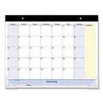 AT-A-GLANCE QuickNotes Desk Pad, 22 x 17, White/Blue/Yellow Sheets, Black Binding, Clear Corners, 13-Month (Jan to Jan): 2024 to 2025 View Product Image