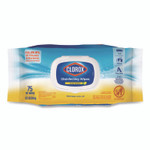 Clorox Disinfecting Cleaning Wipes, Flex Pack, 1-Ply, 8 x 7, Lemon Scent, White, 75 Towels/Box View Product Image
