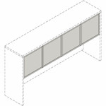 Lorell Wall-Mount Hutch Frosted Glass Door View Product Image