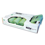 Heritage Biotuf Compostable Can Liners, 64 gal, 1 mil, 47" x 60", Green, 20 Bags/Roll, 5 Rolls/Carton Product Image
