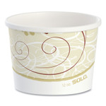 SOLO Double Poly Paper Food Containers, 12 oz, 3.6" Diameter x 3.3" h, Symphony Design, 25/Pack, 20 Packs/Carton View Product Image