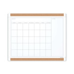 U Brands PINIT Magnetic Dry Erase Calendar, Monthly Planning/Scheduling, 20" x 16", White Surface, White Plastic Frame View Product Image