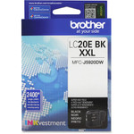 Brother LC-20EBK Inkjet Ink Cartridge - Black - 1 Each Product Image 
